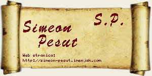 Simeon Pešut vizit kartica
